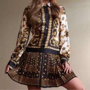 ZARA satin like Versailles inspo dress size Small